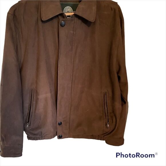 Men's Brown Weatherproof Microfiber Jacket, Size Medium - Picture 1 of 6